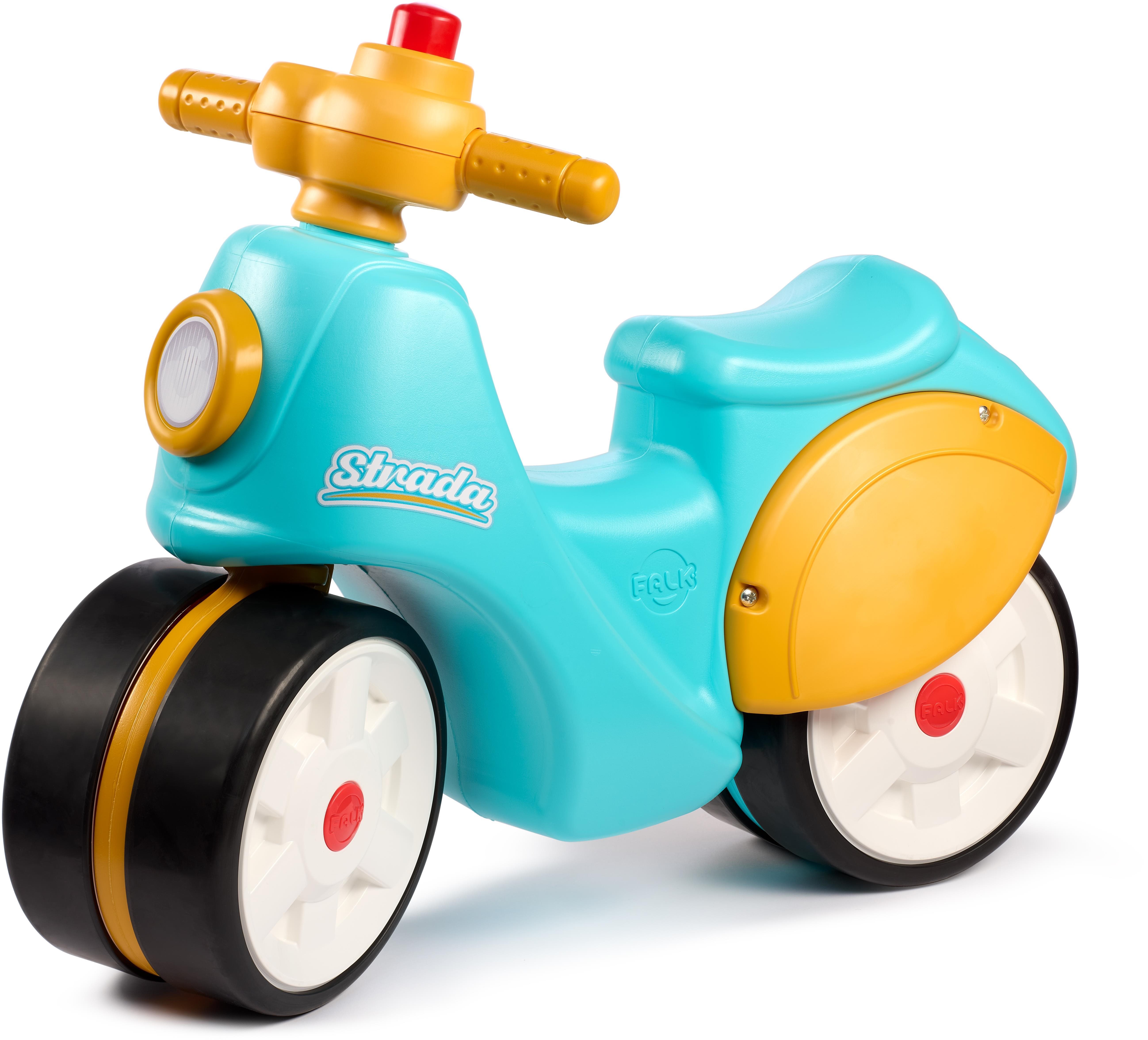 Balance Bike Falk Scooter with Silent Wheels, Blue Lateral view