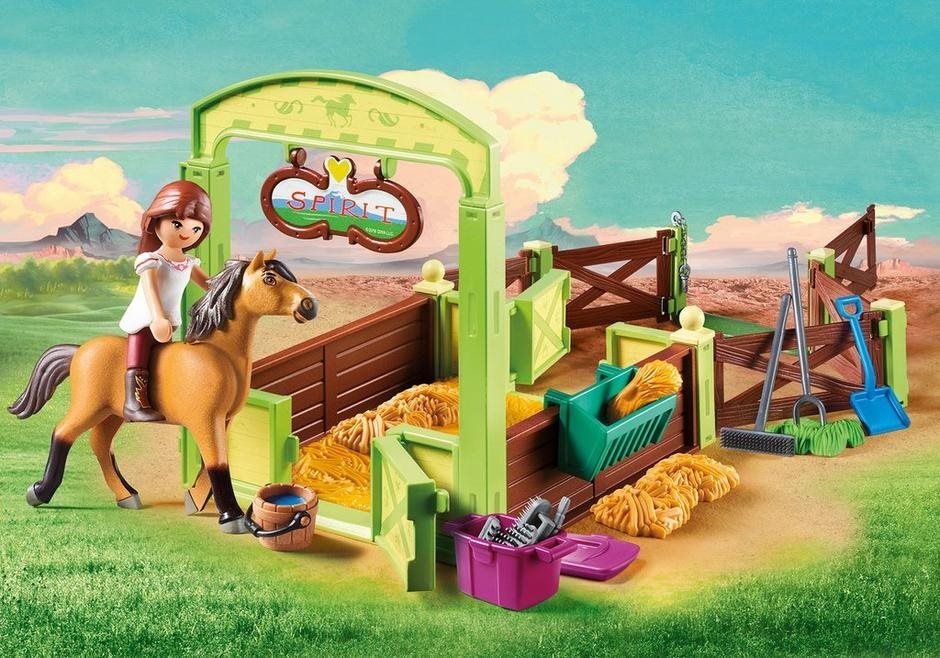 Building Set Playmobil 9478 Lucky & Spirit with Horse Stall Lifestyle