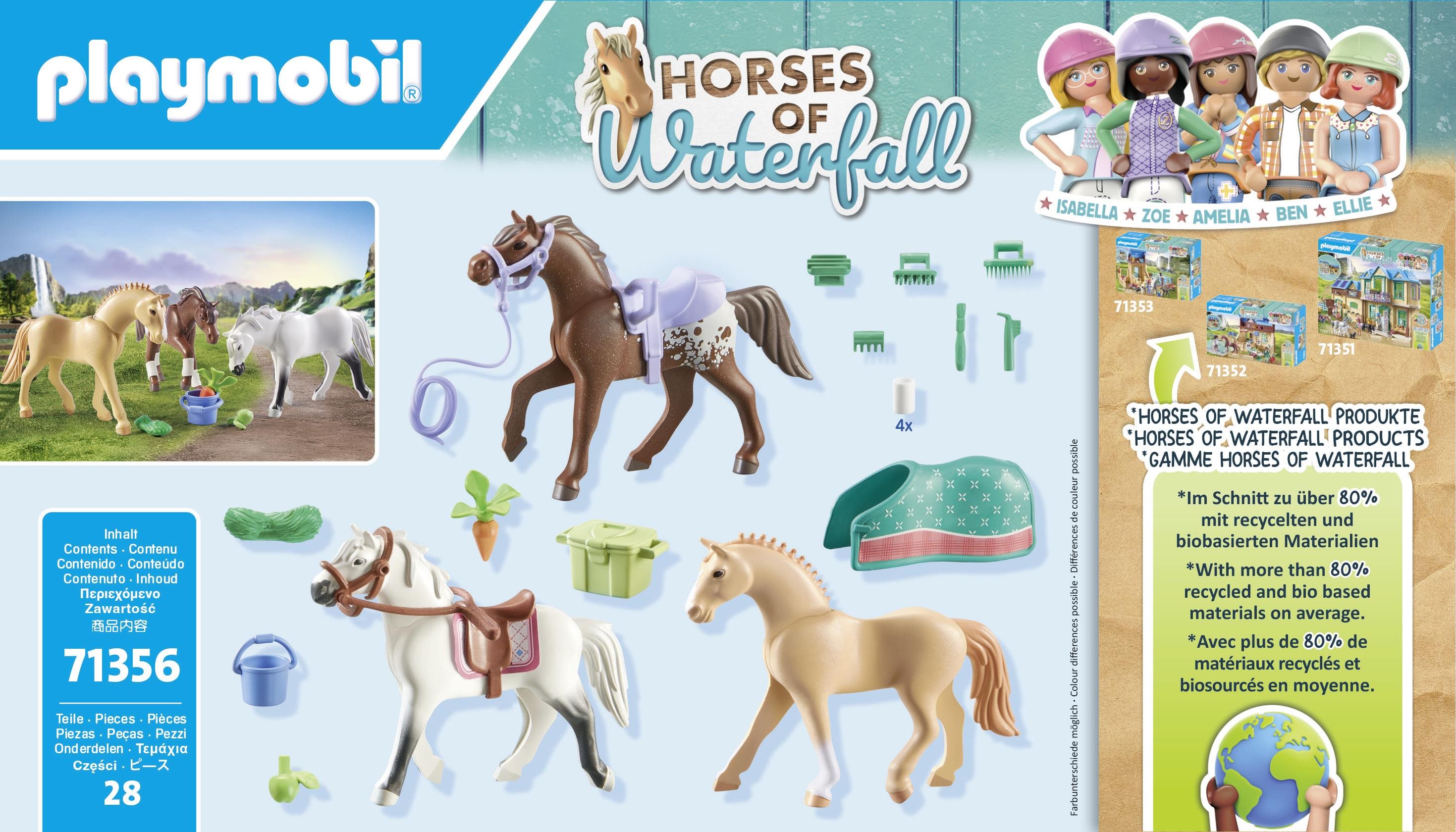 Building Set Playmobil 71356 3 horses: Morgan, Quarter Horse and Shagya Arabian ...