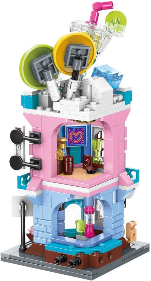 Building Set Qman City Corner K28005 Cottage bar ...