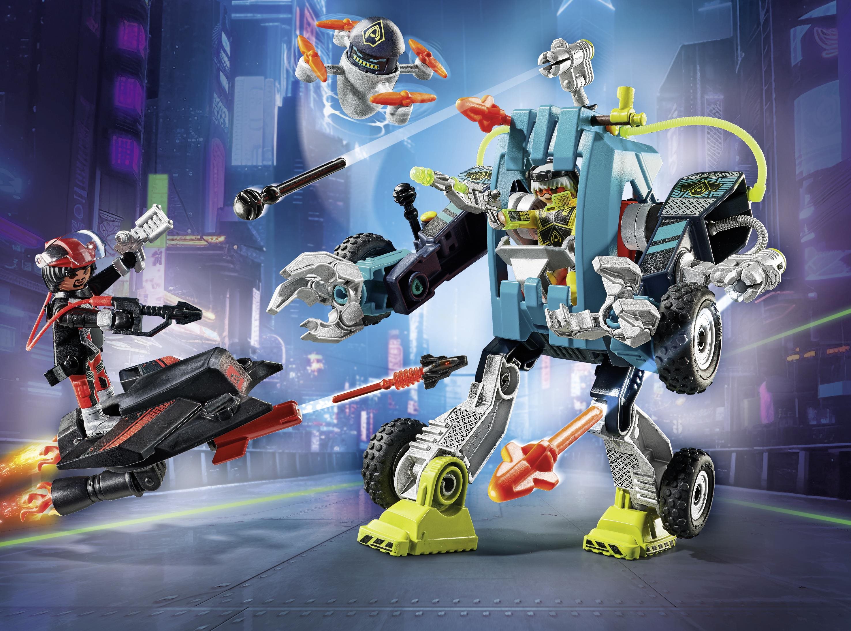 Building Set Playmobil 71578 Robot vs. glider ...