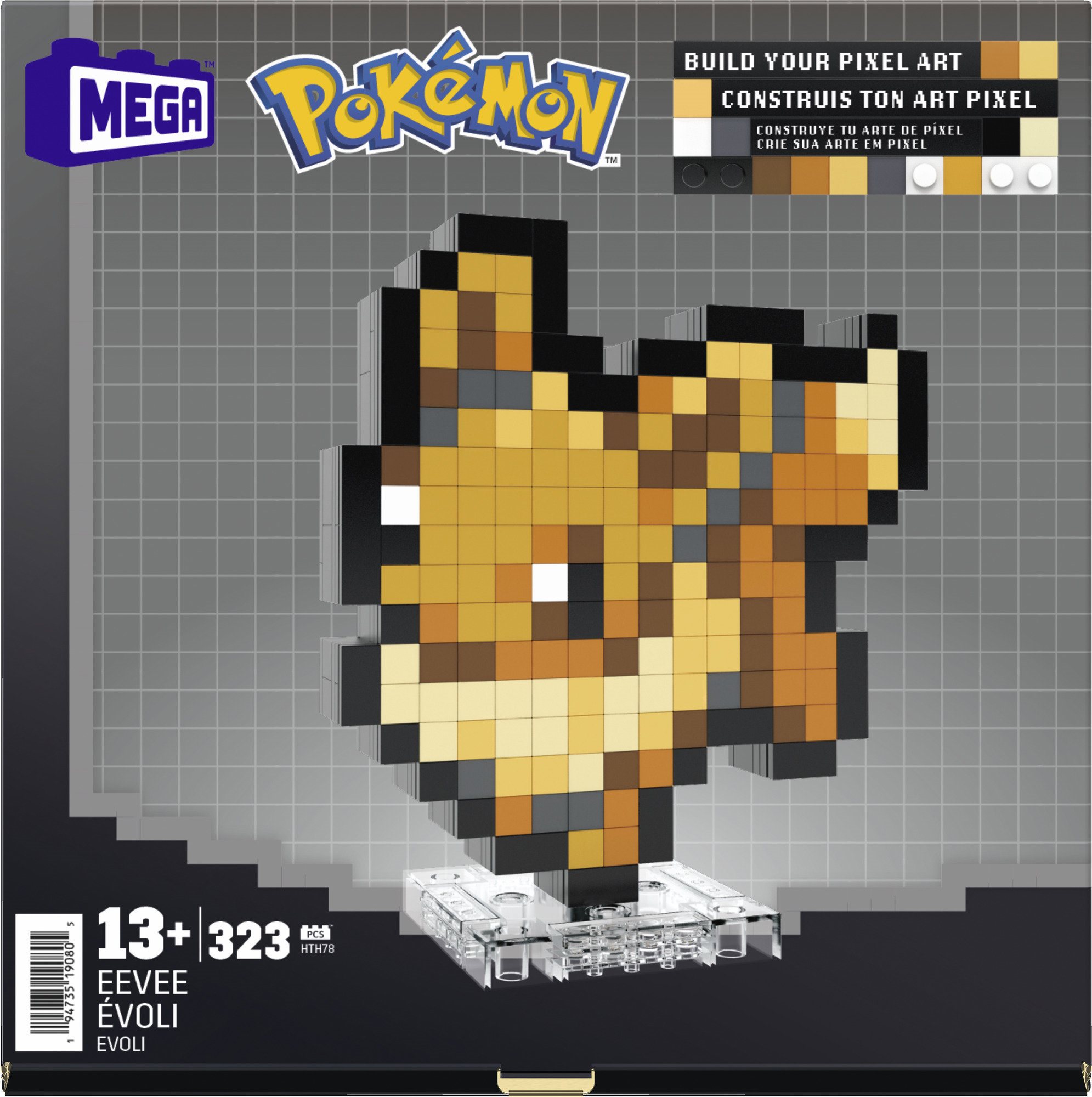Building Set Mega Pokémon Pixel art Eevee for collectors ...