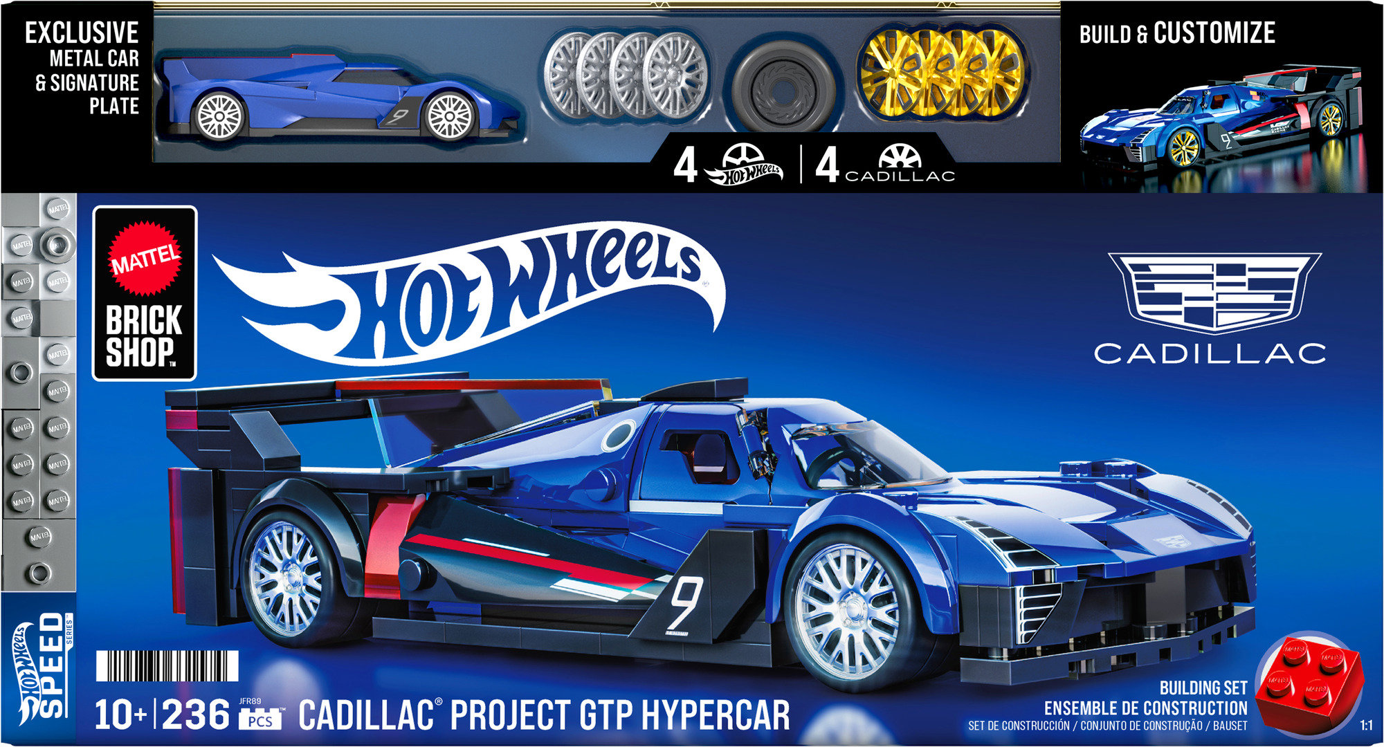 Building Set Mattel Brick Shop Hot Wheels Speed series Cadillac Project GTP Hypercar ...