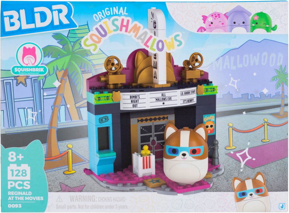 Building Set BLDR Squishmallows Reginald and the Movie Theater ...