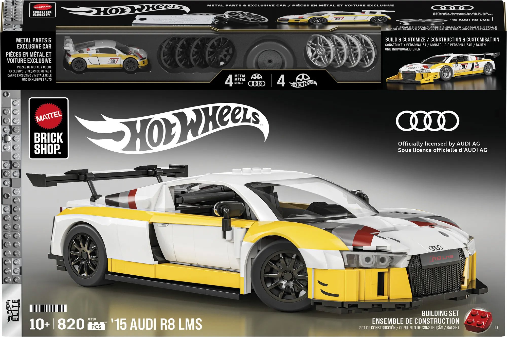 Building Set Mattel Brick Shop Hot Wheels Elite Series ´15 Audi R8 LMS ...