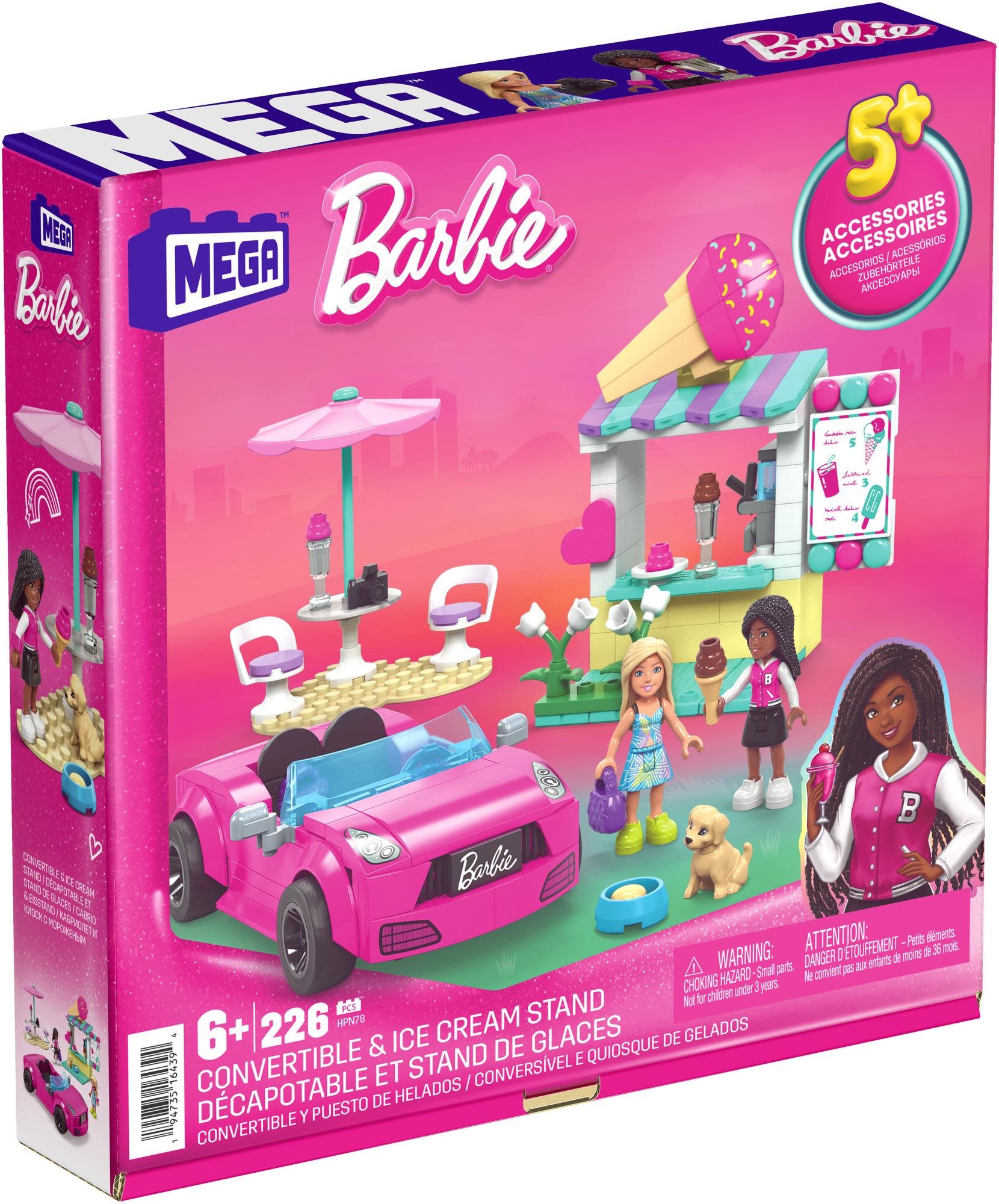 Building Set Mega Barbie Convertible and ice cream stand ...