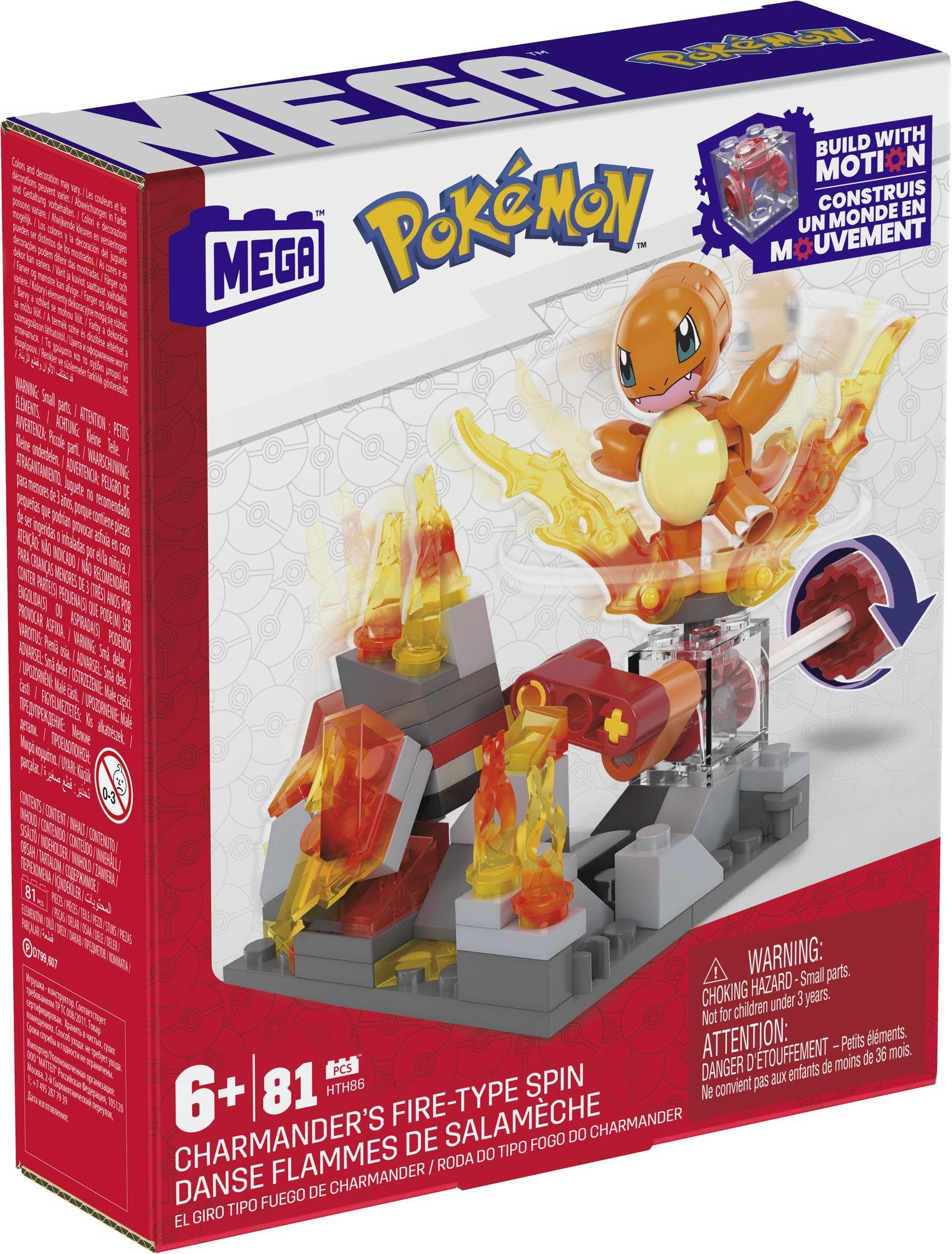 Building Set Mega Pokémon Adventure - Charmander with Fire Type ...