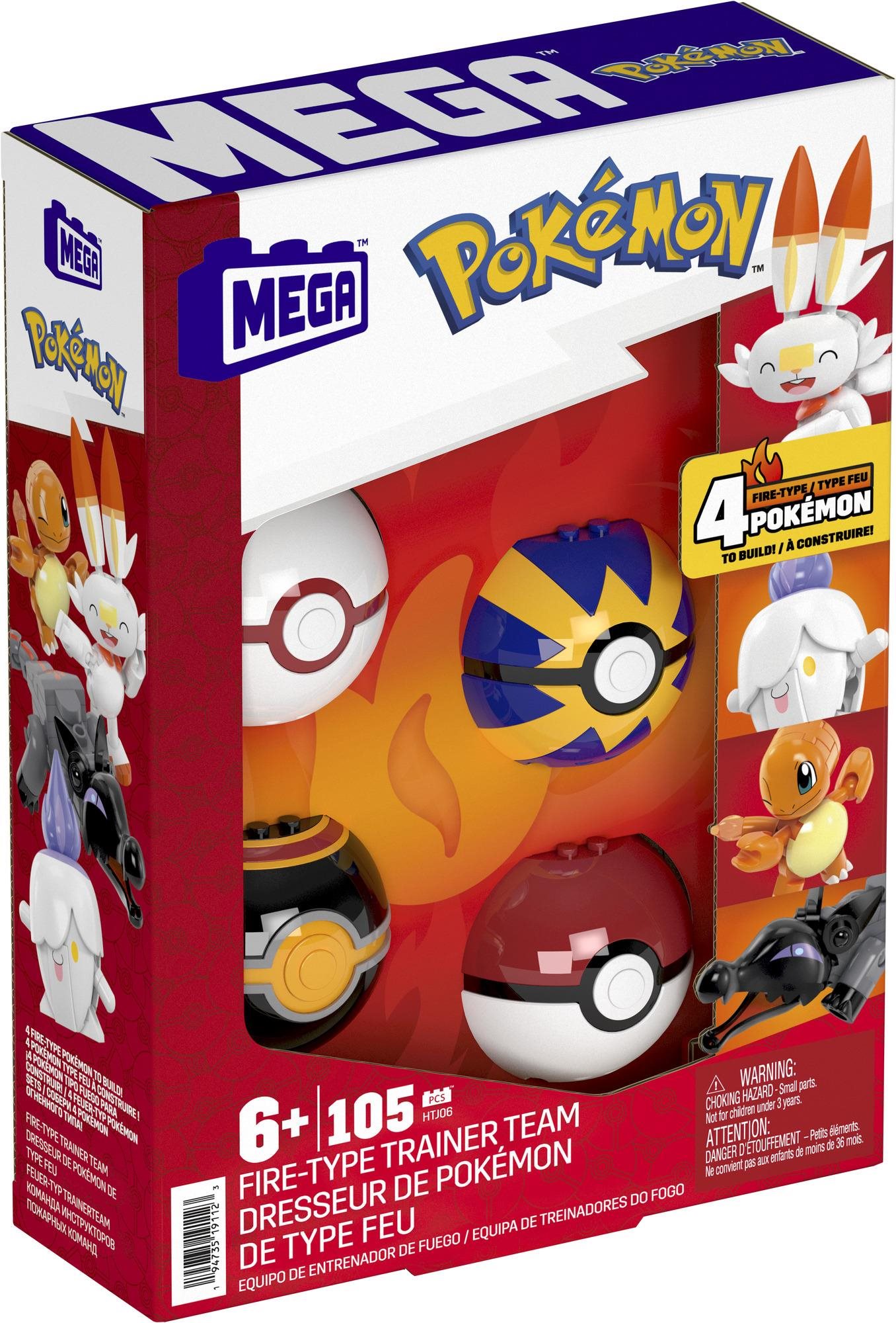 Building Set Mega Pokémon Trainer Team with Fire Type ...