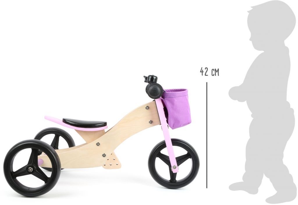 Balance Bike Small foot Trike 2 in 1 pink Features/technology