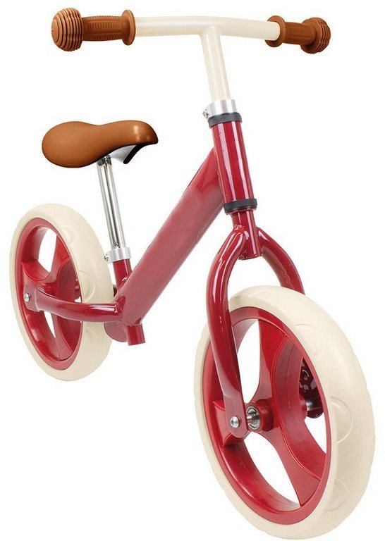 Balance Bike Children' s bicycle 12 “red Lateral view