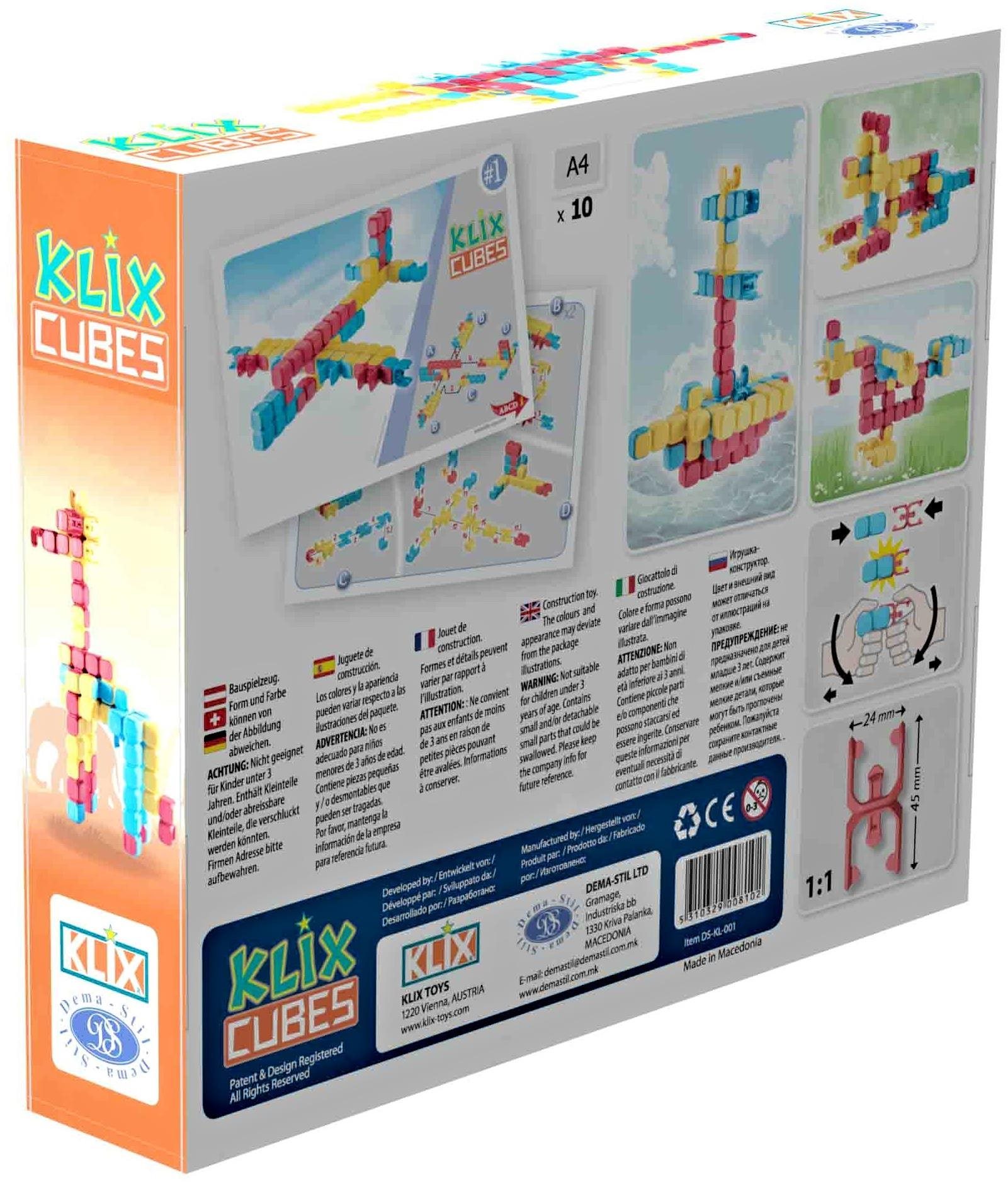 Building Set Didactic Cubes Klix - 60 pcs Packaging/box