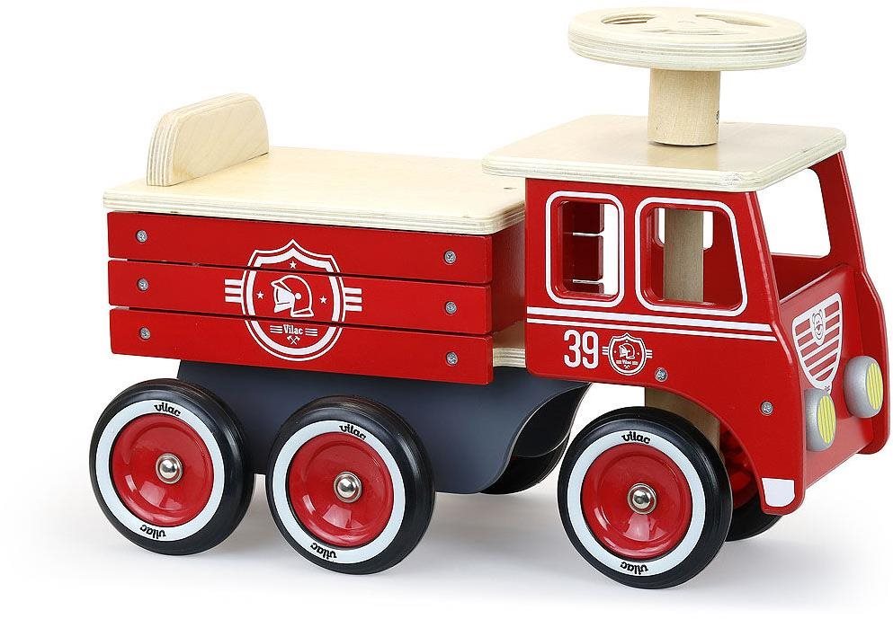 Balance Bike Vilac Wooden bouncer Firefighters Lateral view