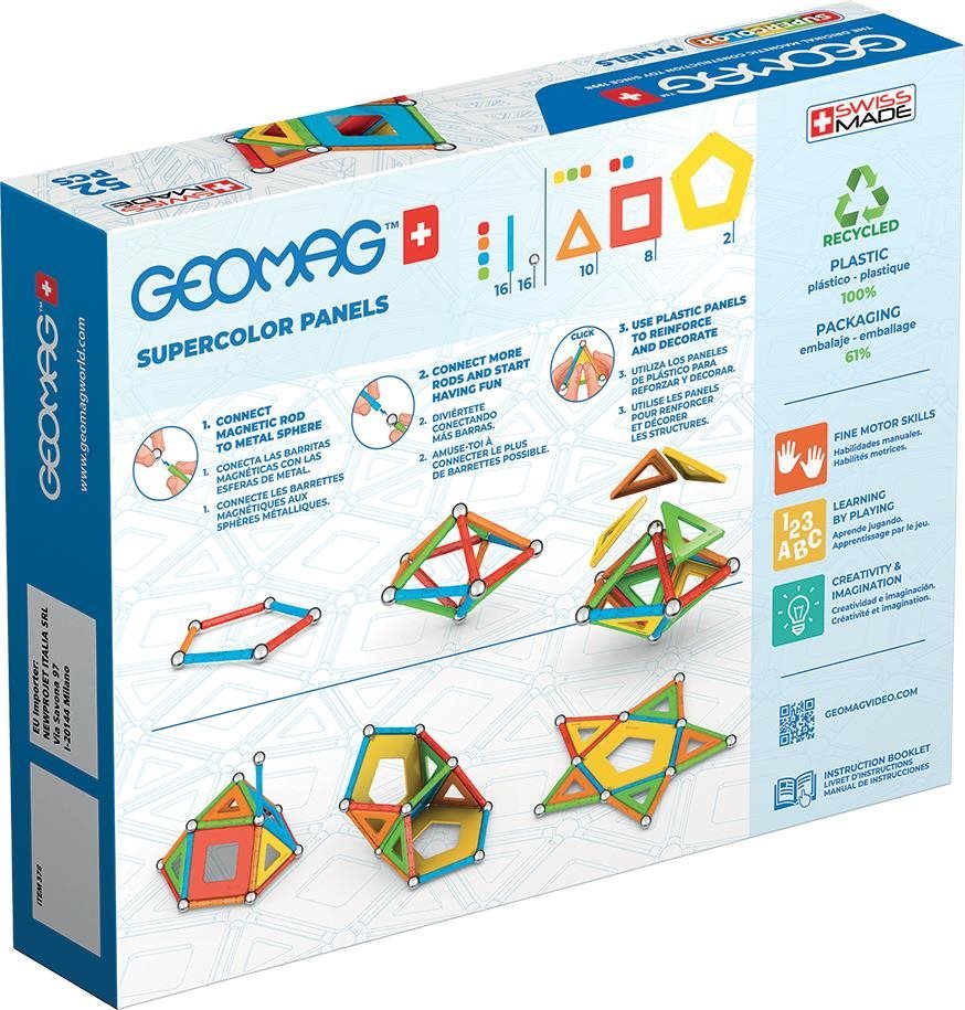 Building Set Geomag - Supercolour Recycled 52 pcs ...