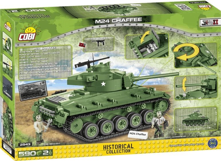 Building Set Cobi Tank M24 Chaffee Packaging/box
