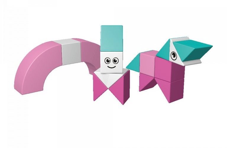 Building Set AINSTEIN Magical Unicorn Princess, Magnetic kit Screen