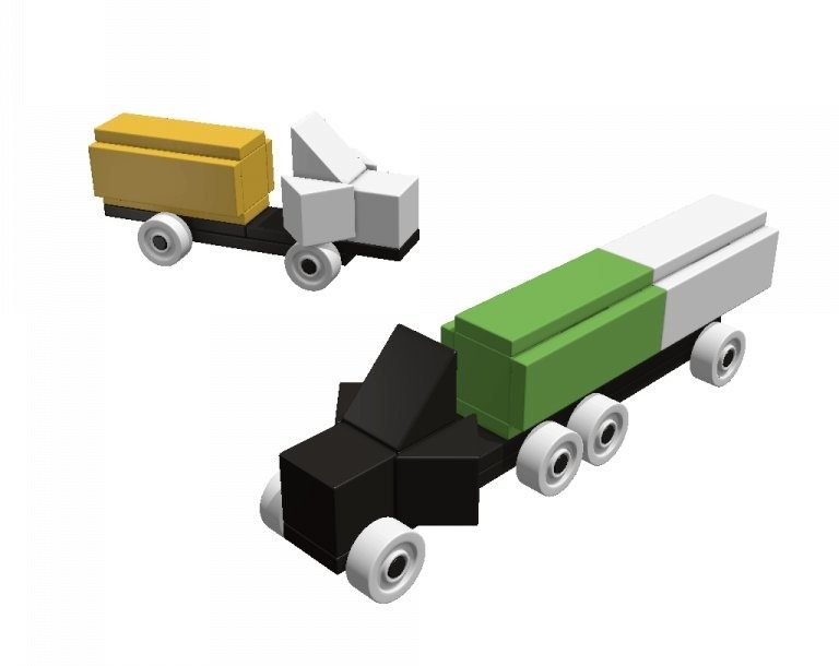 Building Set AINSTEIN Kiga Vehicles, Magnetic Kit Lateral view