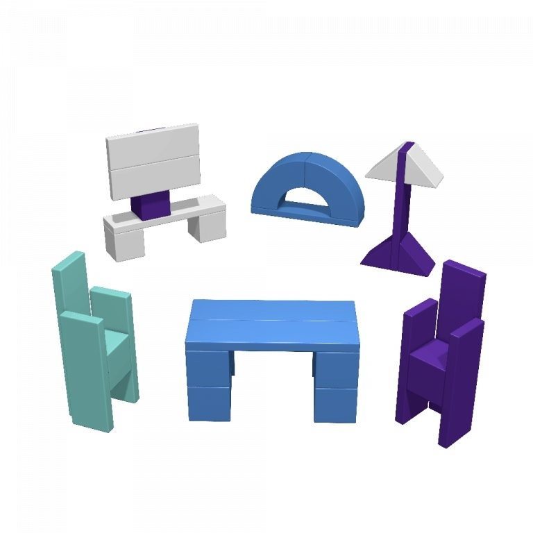Building Set AINSTEIN Kiga Decorations, Magnetic Kit Lateral view