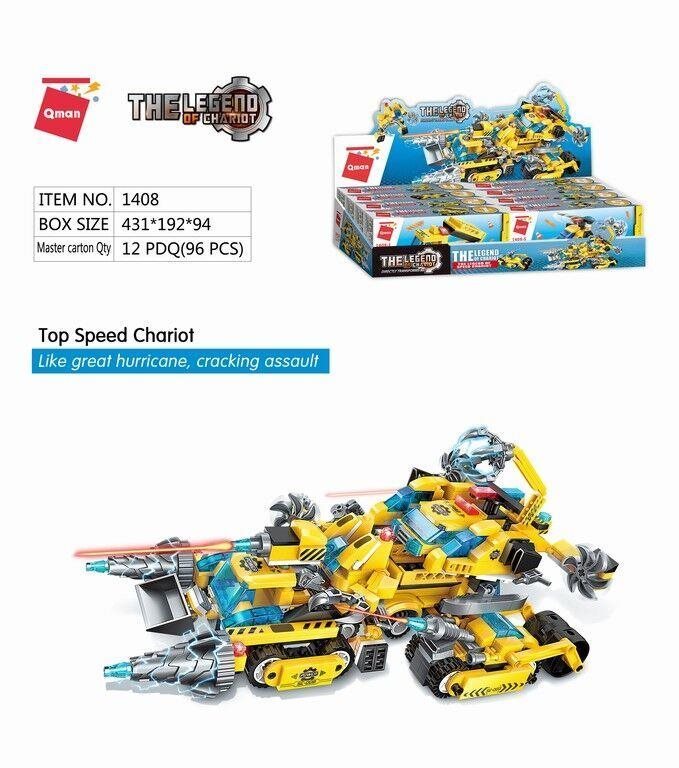 Building Set Qman The Legend Of Chariot 1408 8-in-1 Set Features/technology