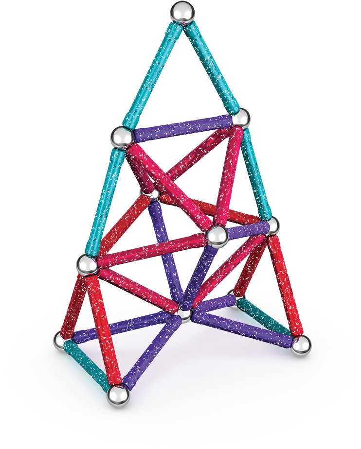 Building Set Geomag Glitter Recycled 60 pieces Screen