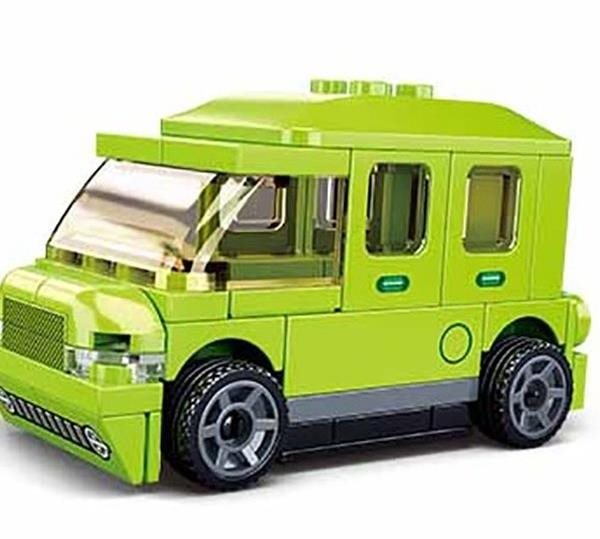 Building Set Sluban Power Bricks M38-B1067H Stretchable electric car green ...
