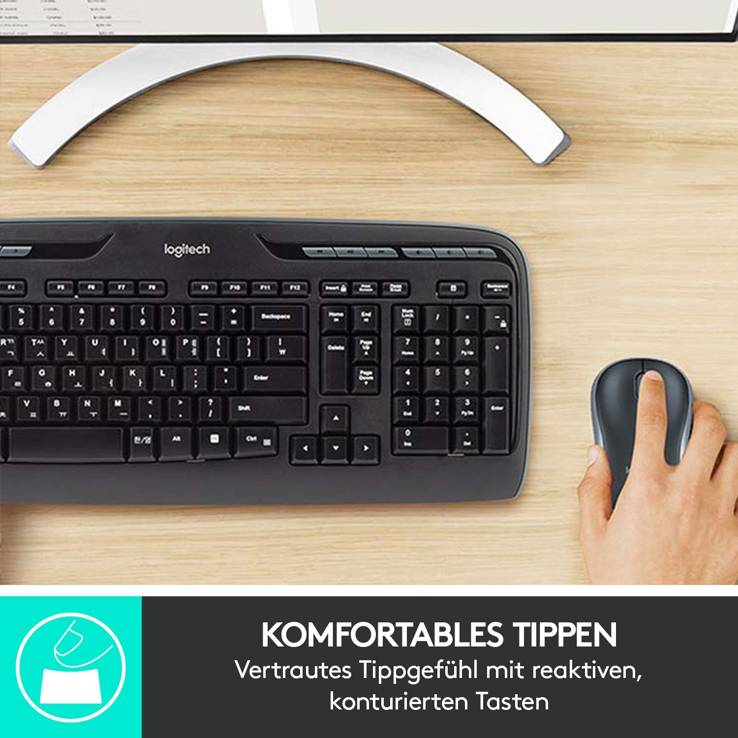 Keyboard and Mouse Set Logitech Wireless Combo MK330 - DE ...
