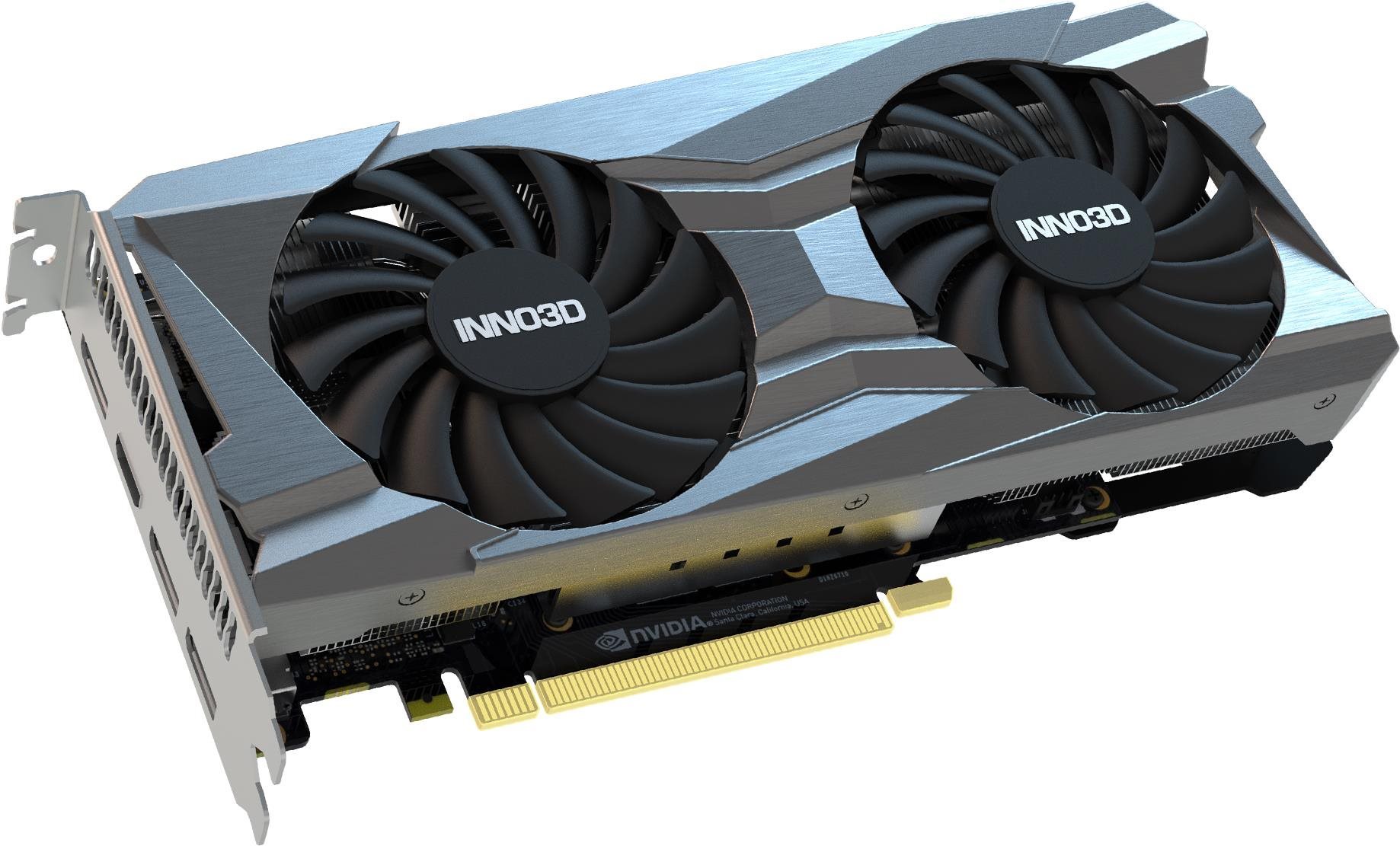 Graphics Card Inno3D GeForce RTX 2060 Twin X2 OC 12G Lateral view
