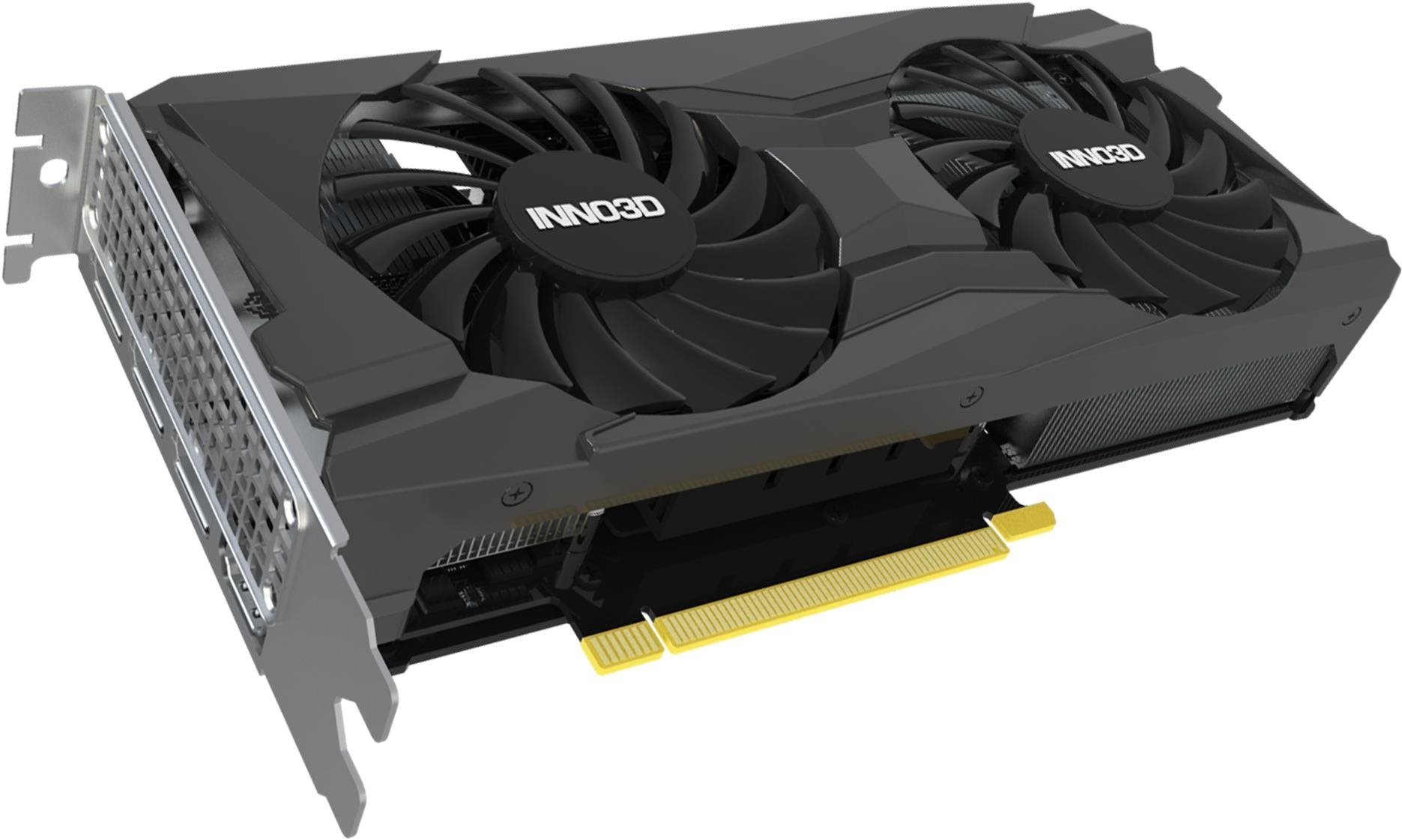 Graphics Card Inno3D GeForce RTX 3050 Twin X2 OC 8G Lateral view