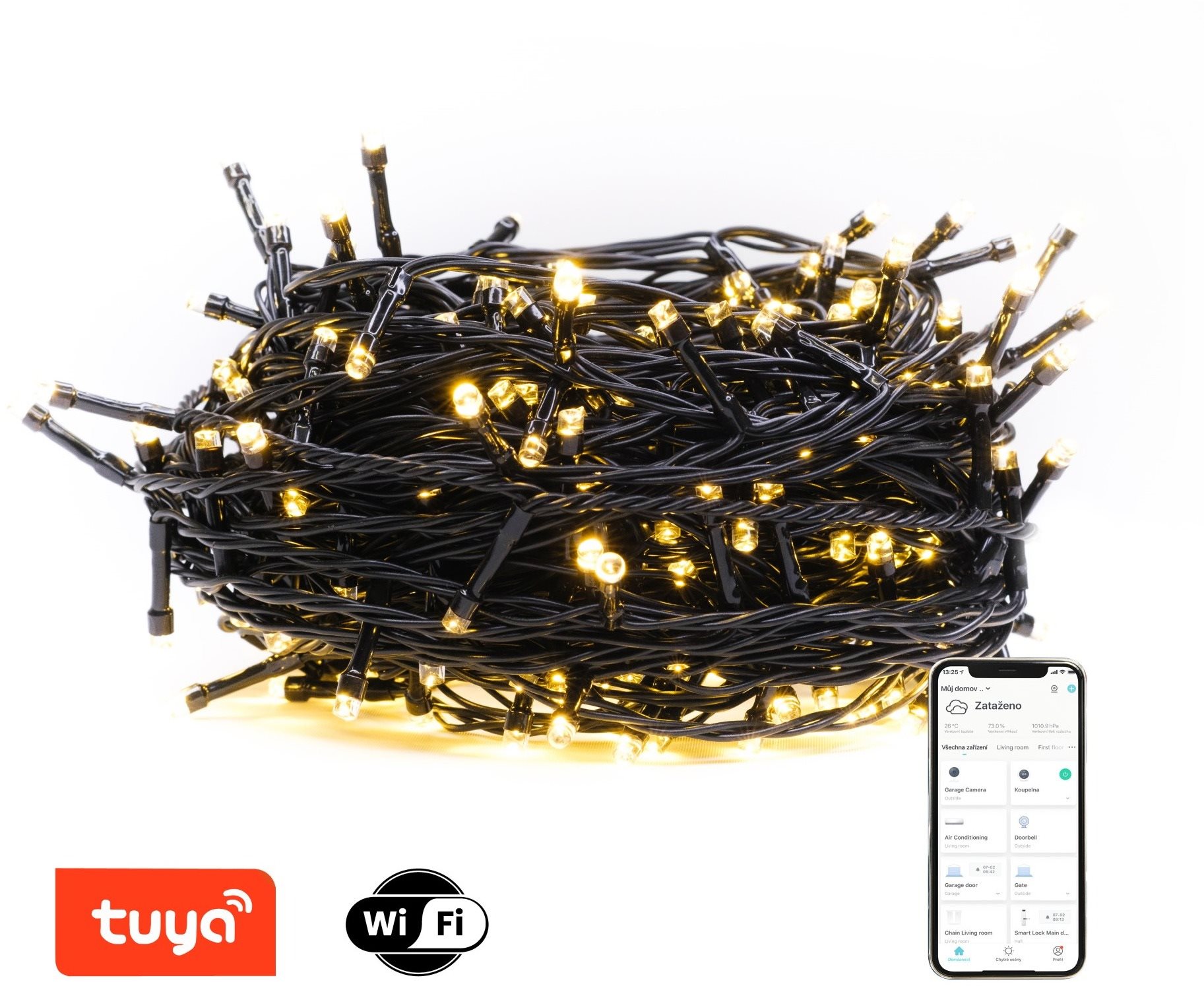 Lichterkette Immax NEO LITE Smart Weihnachts-LED-Beleuchtung - 20m Kette, 200 Stück CCT Dioden, WiFi, TUYA ...