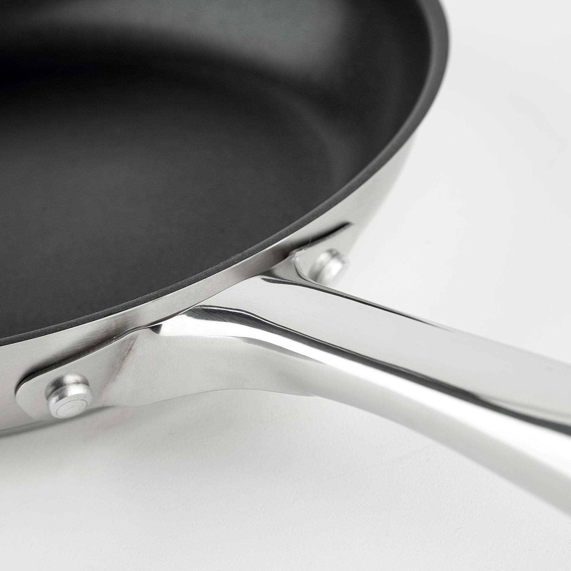 Pan Jata HSAR2128 Stainless steel frying pan 28 cm with non-stick Xylan surface ...
