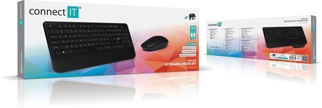 Set klávesnice a myši CONNECT IT CKM-7800-CS černá - CZ/SK Obal/krabička