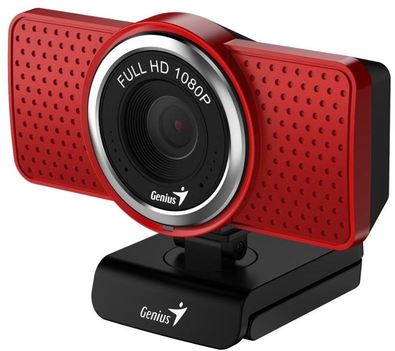Webcam GENIUS ECam 8000 Red Lateral view