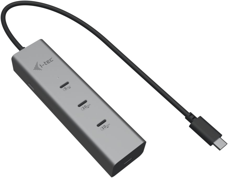 USB Hub i-tec USB-C Charging Metal HUB 5port with USB-C video 8K, Power Delivery 85W ...