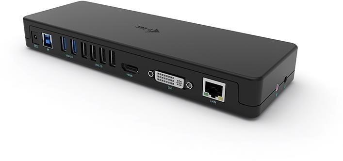 Dokkoló állomás i-tec USB 3.0 / USB-C Dual Display Docking Station HDMI DVI + VGA Hátoldal
