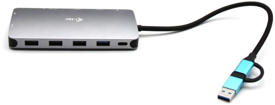 Dockingstation i-tec USB 3.0 USB-C/TB3 3x Display Metall Nano Dock mit LAN, PD 100 W ...