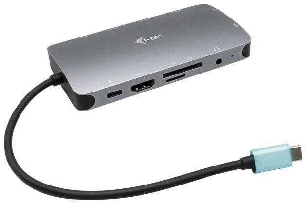 Dokkoló állomás i-tec USB-C Metal Nano Dock HDMI/VGA with LAN, Power Delivery 65W + tápegység 77W ...