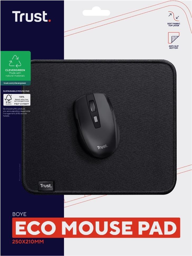 Mouse Pad Trust BOYE Mouse Pad ECO certified, black ...