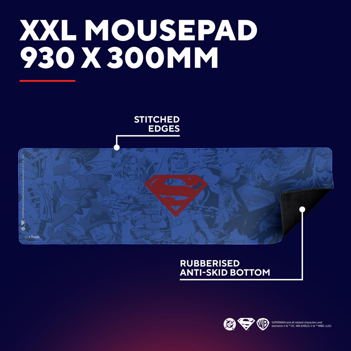 Mouse Pad Trust GXT759SM XXL Mousepad SUPERMAN Edition ...