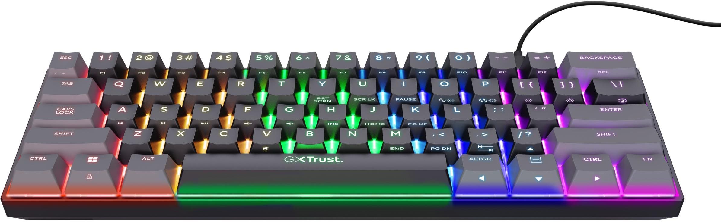 Gaming-Tastatur Trust GXT867 Acira 60% Mini US ...