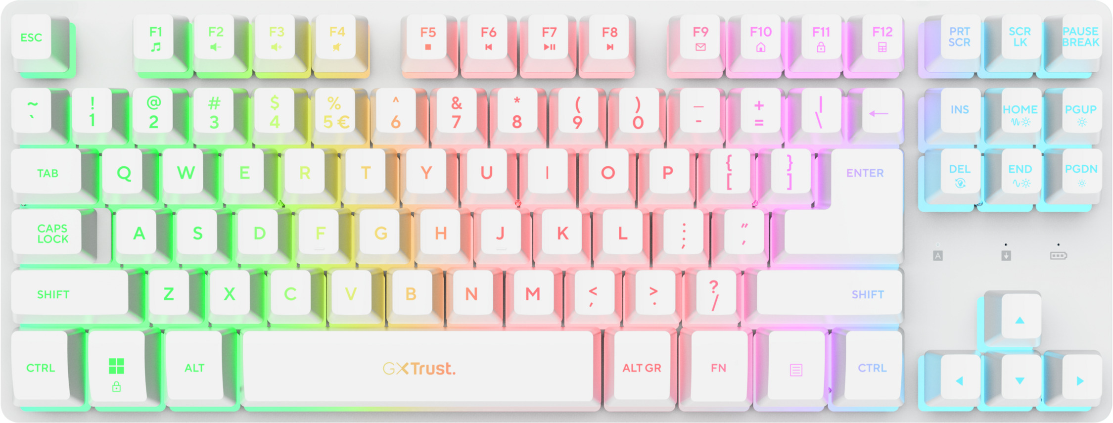 Gaming Keyboard Trust GXT831W THADO TKL Wireless Gaming Keyboard White - US ...