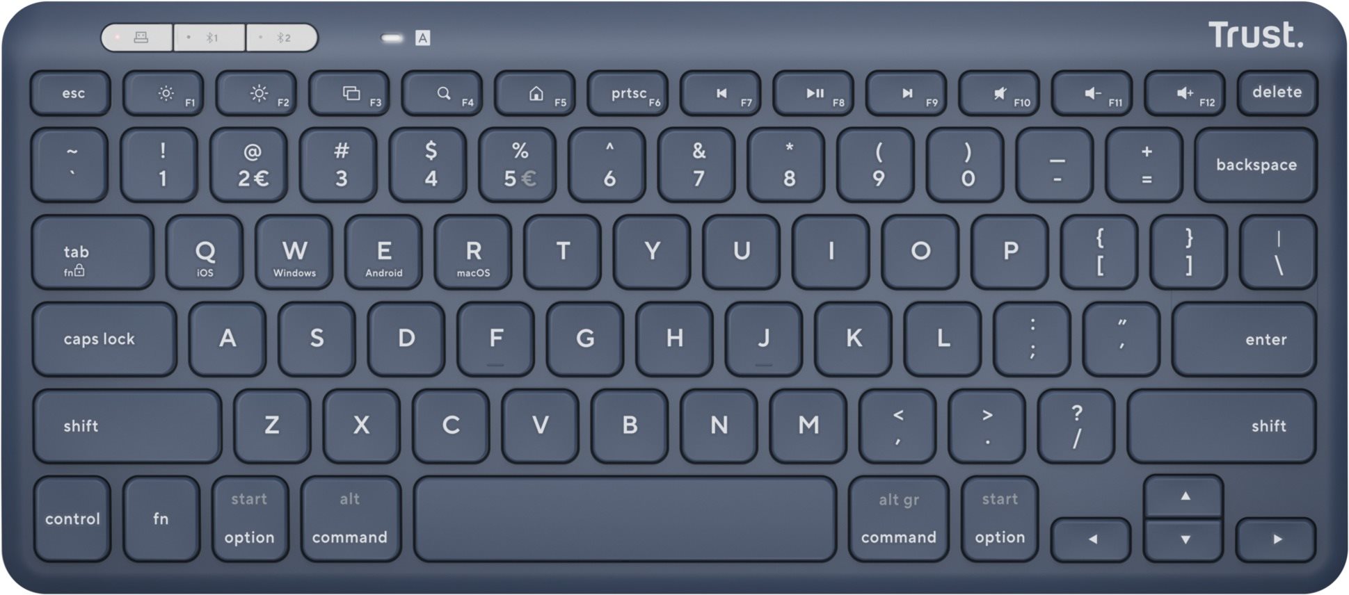 Klávesnica Trust LYRA Compact Wireless Keyboard – US, modrá ...