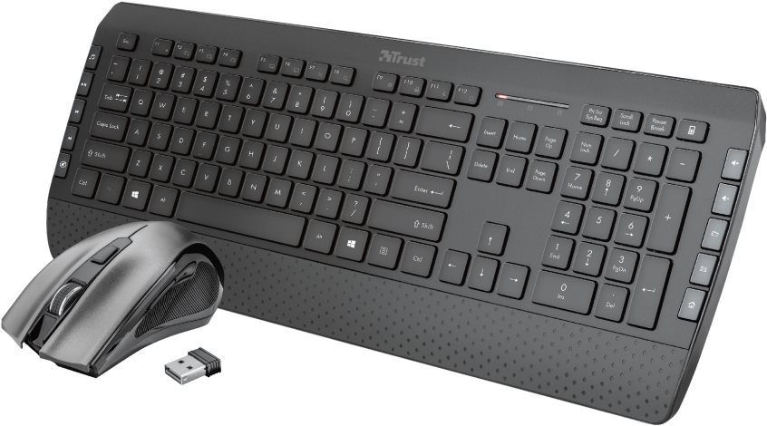 Keyboard and Mouse Set Trust Tecla-2 US Screen