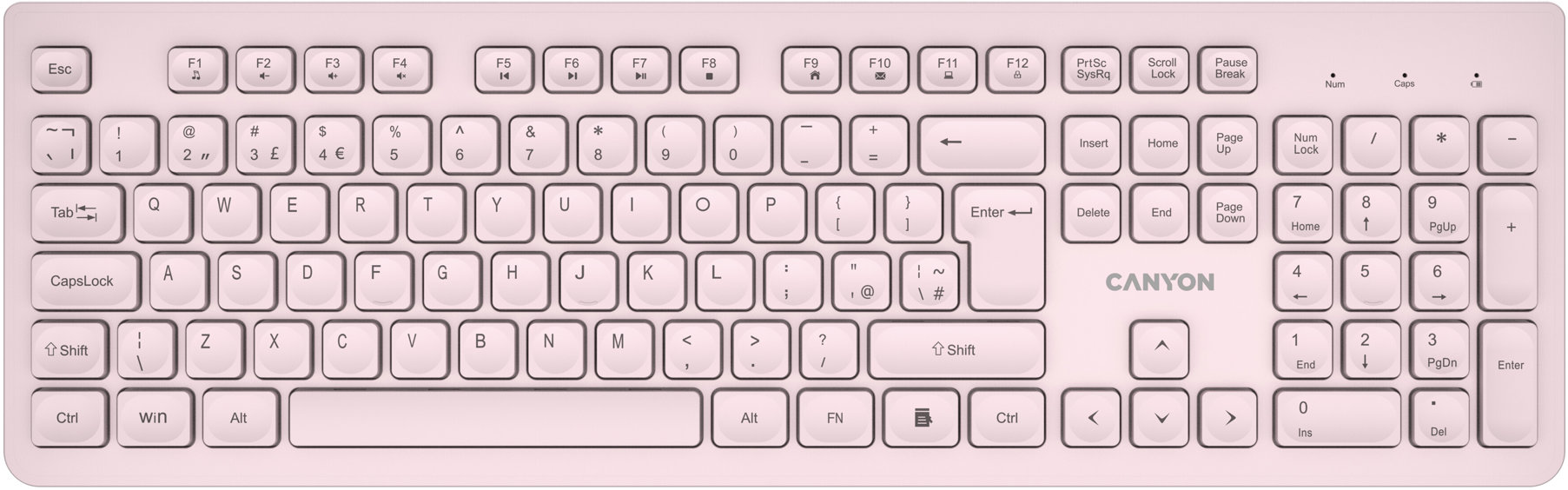 Keyboard CANYON HKB-W01 CS AAA Wireless Beige - CZ ...