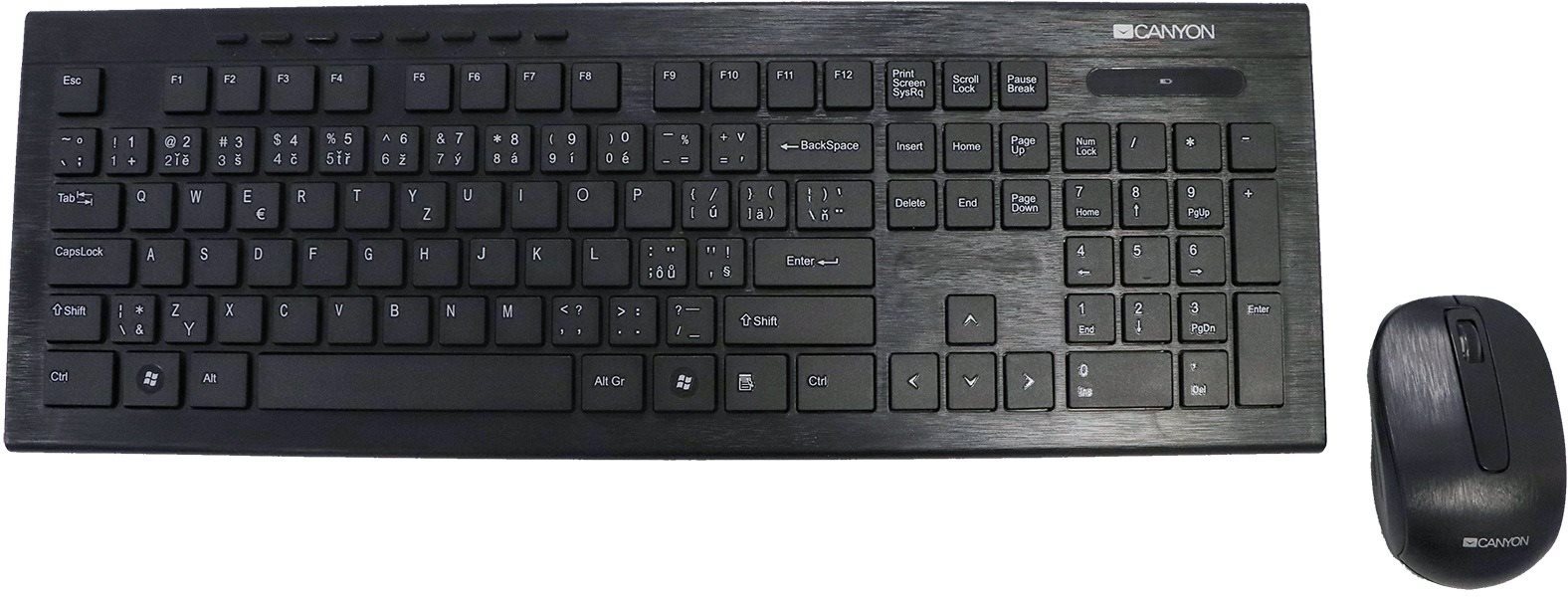Keyboard and Mouse Set Canyon CNS-HSETW4-EN CZ/SK Screen