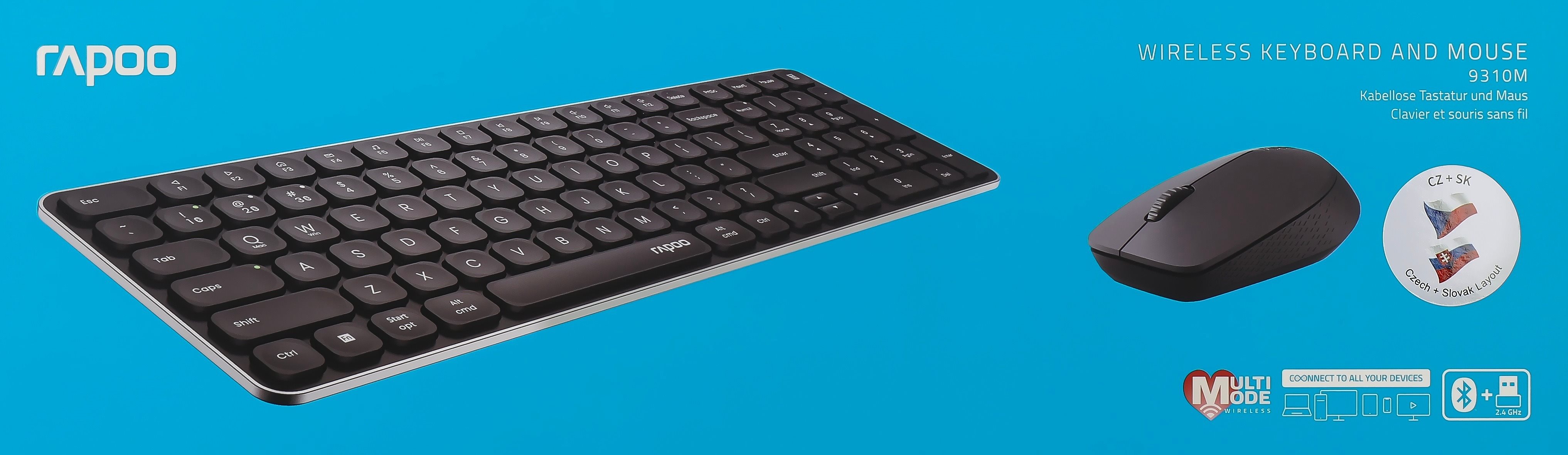 Keyboard and Mouse Set Rapoo 9310M Set, dark grey - EN/SK ...