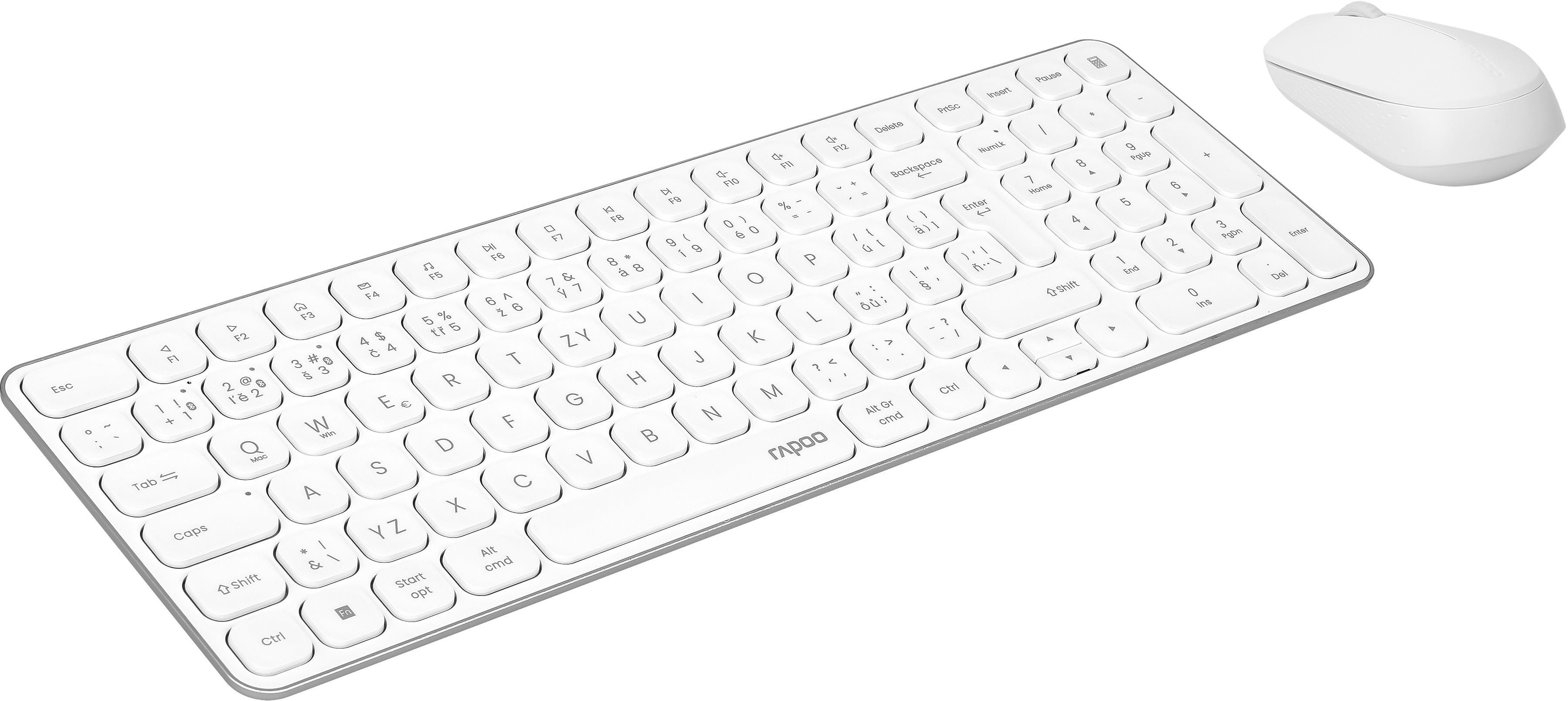 Keyboard and Mouse Set Rapoo 9310M Set, white - EN/SK ...