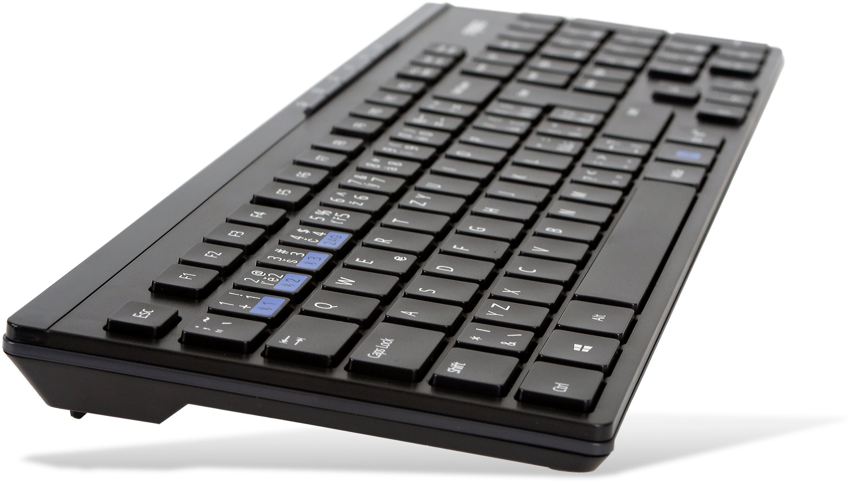 Set klávesnice a myši Rapoo 8100M Wireless Multi-Mode Black CZ/SK Bočný pohľad