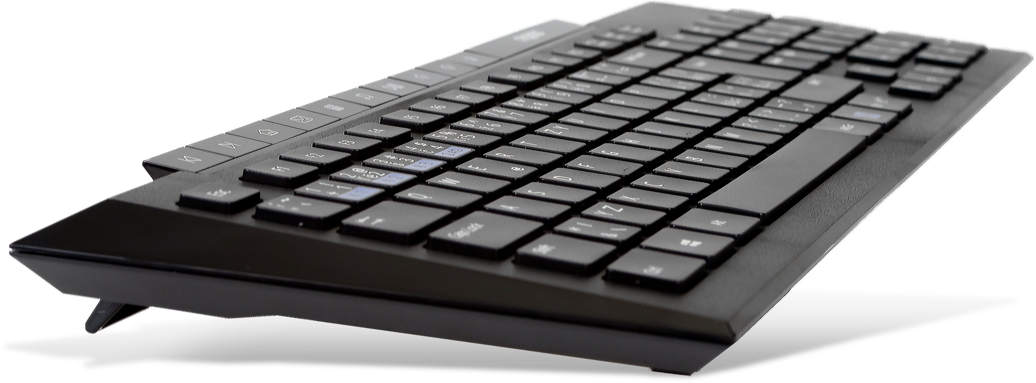 Set klávesnice a myši Rapoo 8200M Wireless Multi-Mode Black CZ/SK Bočný pohľad