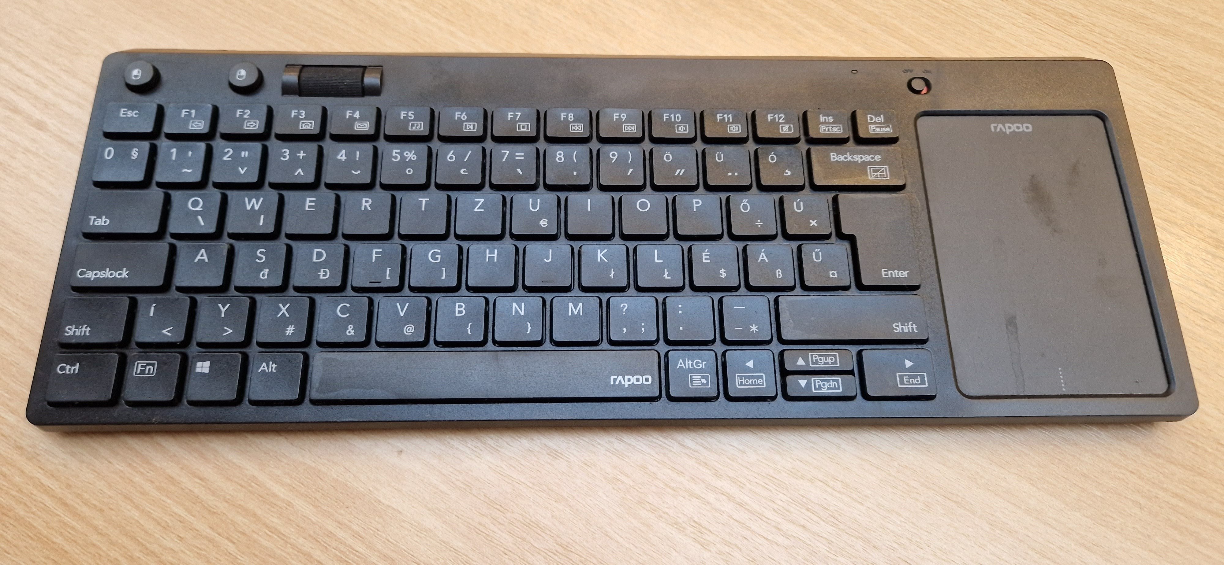 Billentyűzet Rapoo K2800 Wireless Keyboard, touchpad, black ...