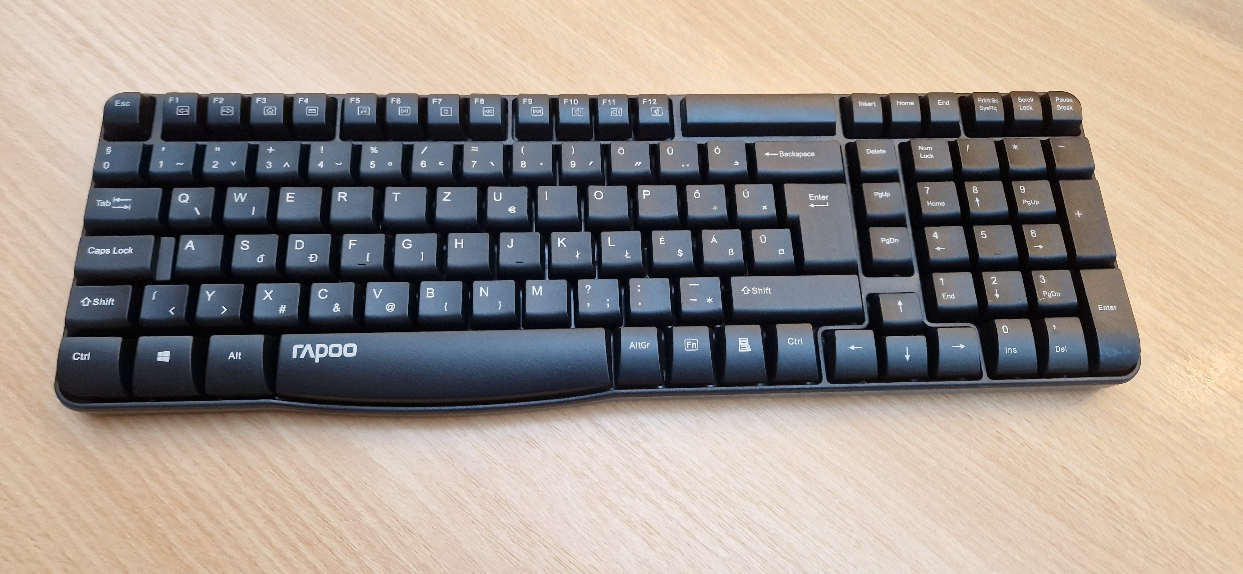 Billentyűzet+egér szett Rapoo X1800S Wireless Keyboard and mouse set, black ...