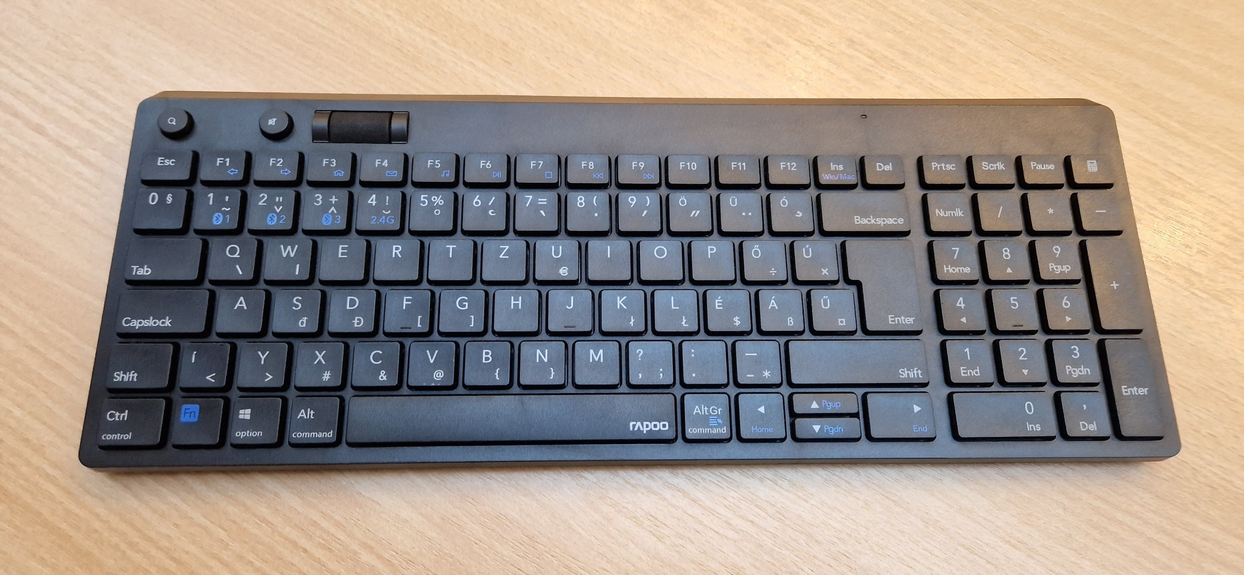 Billentyűzet+egér szett Rapoo 8050T Wireless Keyboard and mouse set, black ...